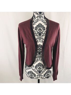 Soft Surroundings Metallic Merino Wool Cardigan